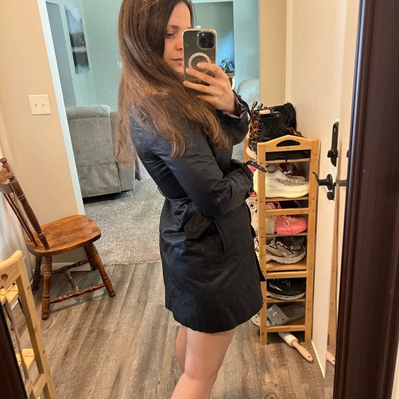 7 for all mankind black trench coat - Picture 4 of 7